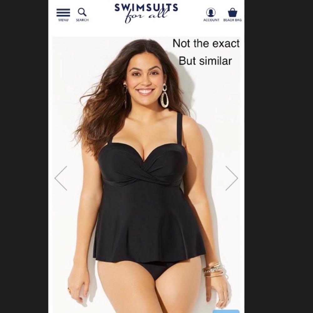 SwimSuits For All Black Flow tankini
